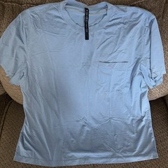 NEW No Tags – Lululemon Mens Short Sleeve Shirt Crew Neck Blue Medium RN 106259