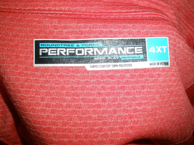 #1187 Roundtree & Yorke Performance Wicking SS Golf Polo Shirt Coral Pink 4XT gallery