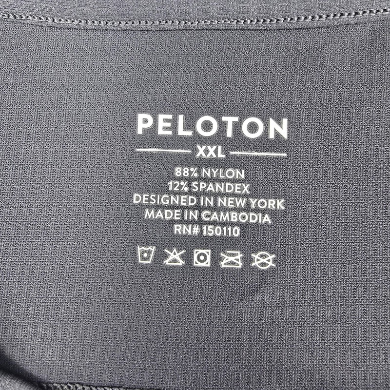 Peloton Shirt Mens 2XL Gray Long Sleeve Performance Athletic Logo Tee Cycling gallery