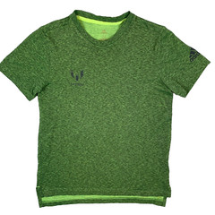 Adidas Messi Green Marl Short Sleeve Workout T Shirt Size Men’s Medium