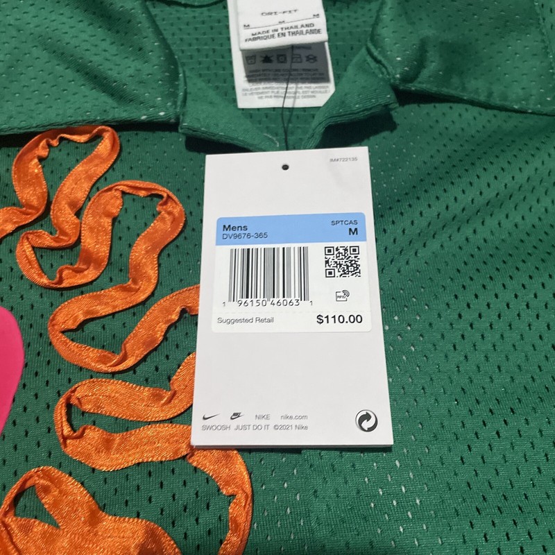 Nike Uphoria Button-Up Mesh Short Sleeve Top Jersey Shirt DV9676-365 MenS Medium gallery