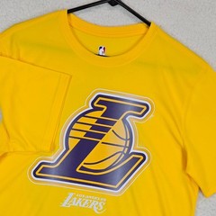 NBA Mens Los Angeles Lakers LeBron James #6 Shirt Medium Yellow Graphic Sporty M