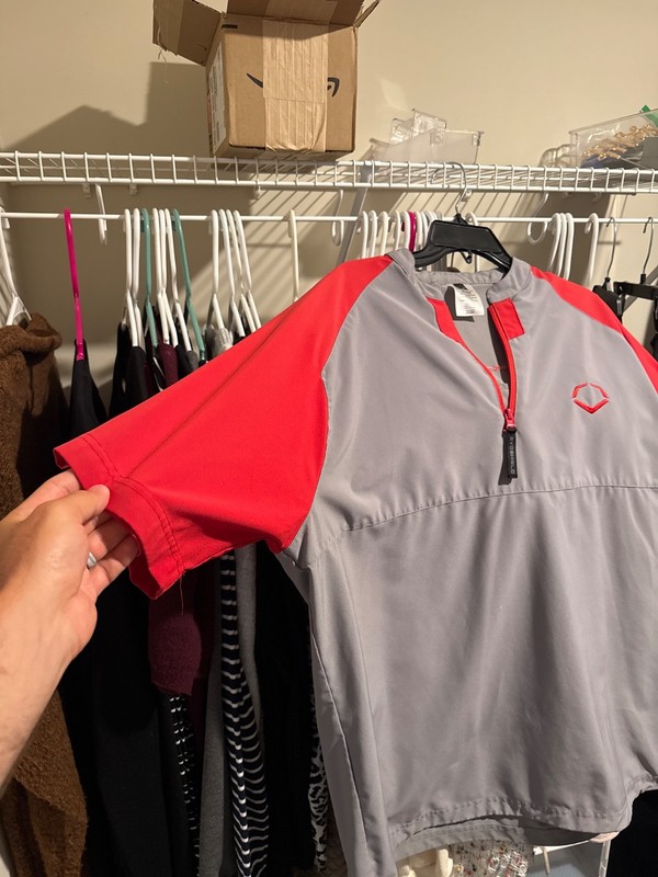Evoshield Red and Gray Baseball Short Sleeve Pullover gallery
