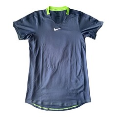 Nike Court Dri-Fit Tennis Shirt Tour Blue Player Issue Exclusive DR6548-491 XS