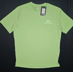 1383973-304 Men (M) Under Armour Rush Vanish Energy SS, Green/Morph Green/Yellow