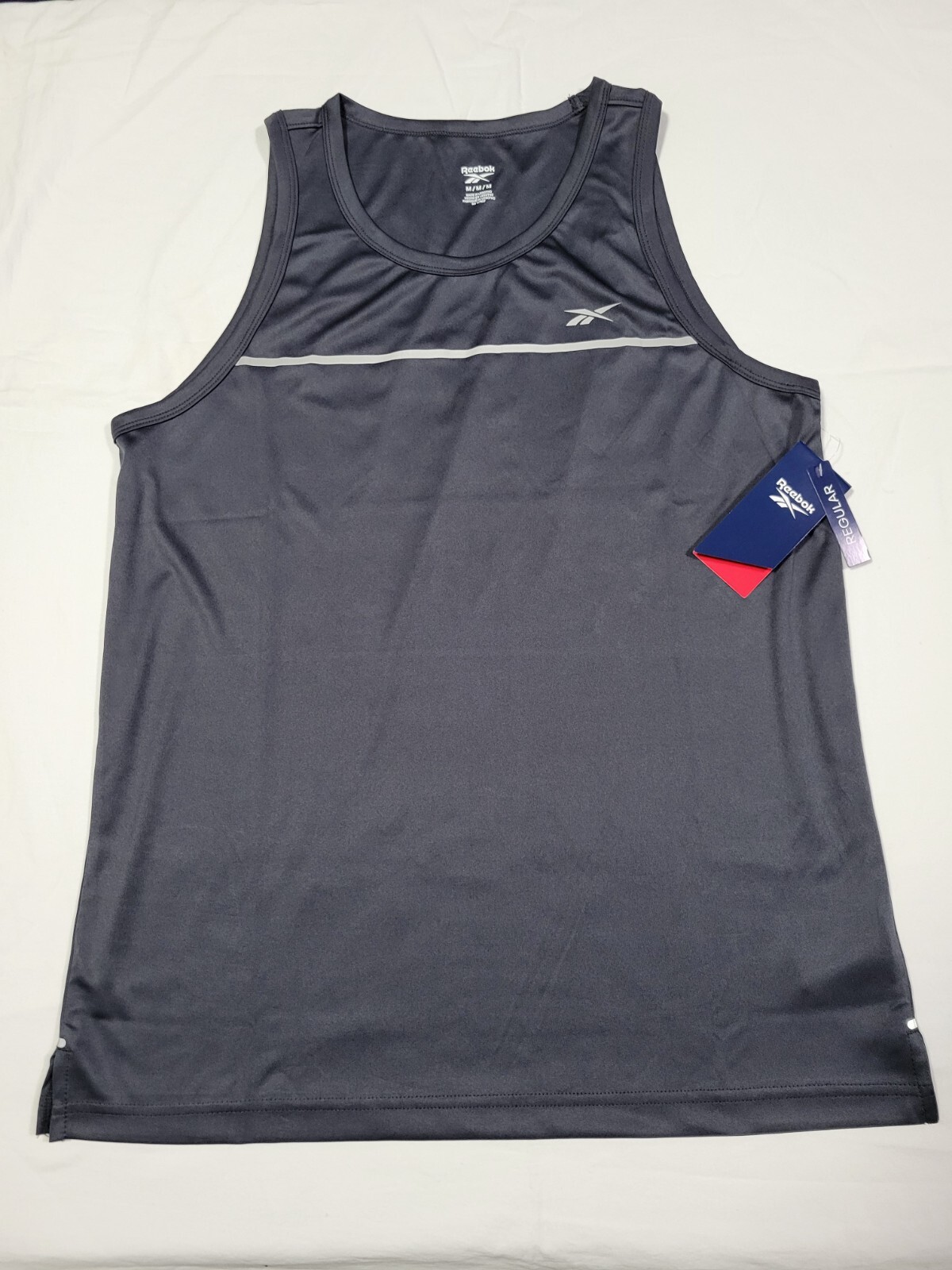 Reebok Mens Training Marathon Interlock logo top-tank top shirt ebony gallery