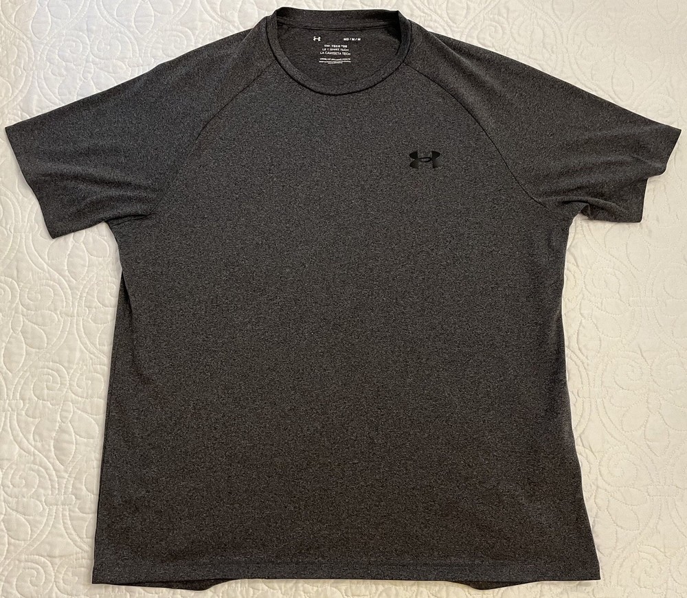 Under Armour The Tech Tee Crew Neck S/S Stretch T-Shirt Men’s Size M Dark Gray