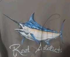 Reel Addicts M Fishing Long Sleeve Shirt Mens Medium Athletic UVB Sports Fish