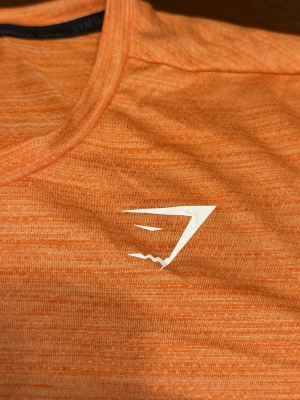 Gymshark Shirt Men’s Arrival Marl Size XL Orange Lightweight Moisture Wicking gallery