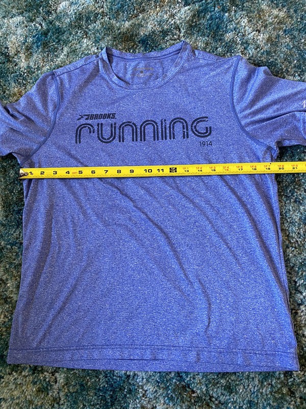 Men's BROOKS Performance Running Logo 1914 Blue Shirt - Size Small (S) gallery
