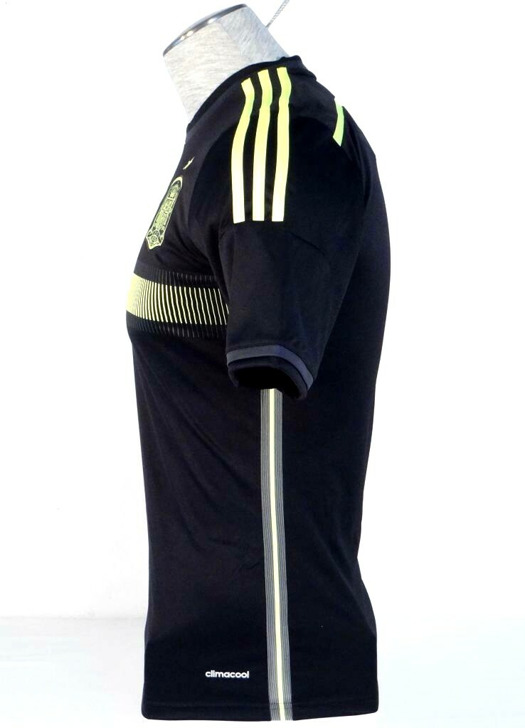 Adidas ClimaCool Spain 2014 World Cup Black & Neon Away Football Jersey Mens NWT gallery