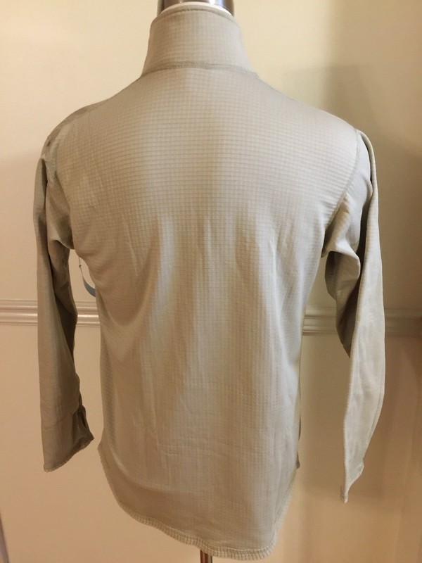 Cold Weather Pullover 1/4 Zip Medium Men Tan Beige Polartec Mid Weight Shirt gallery