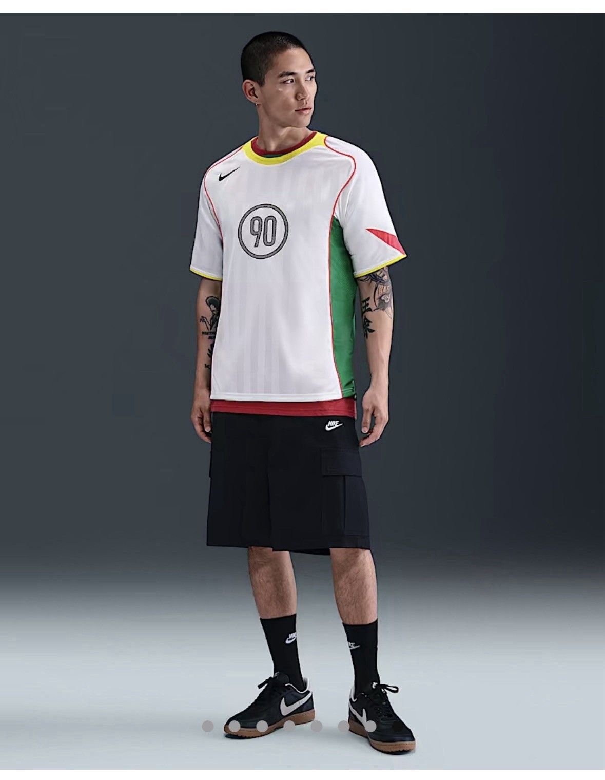 Nike Total 90 Soccer Jersey White Yellow Light Crimson IB4218-100 Men’s Size L gallery