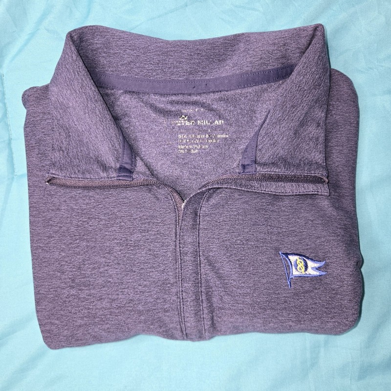 Peter Millar Perth Quarter Zip Golf Pullover Mens Small Navy Performance Active gallery