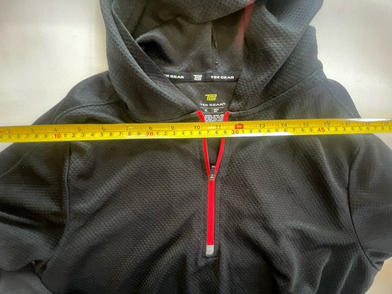Tech Gear Black With Red Quarter Zip Lightweight Pullover. Size YXL Barely Worn gallery