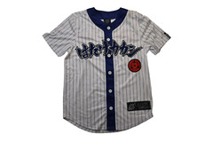 Atsuko Naruto Mens Kakashi Baseball Jersey NWT XS has a few marks