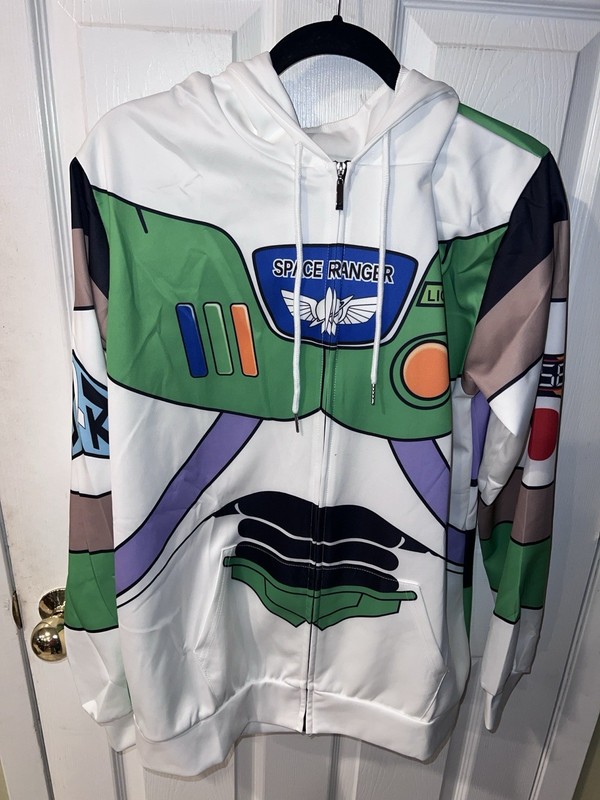 Anime Hoodie Adult Small Cartoon Cosplay Costume 3D Oversized Buzz Space ranger gallery