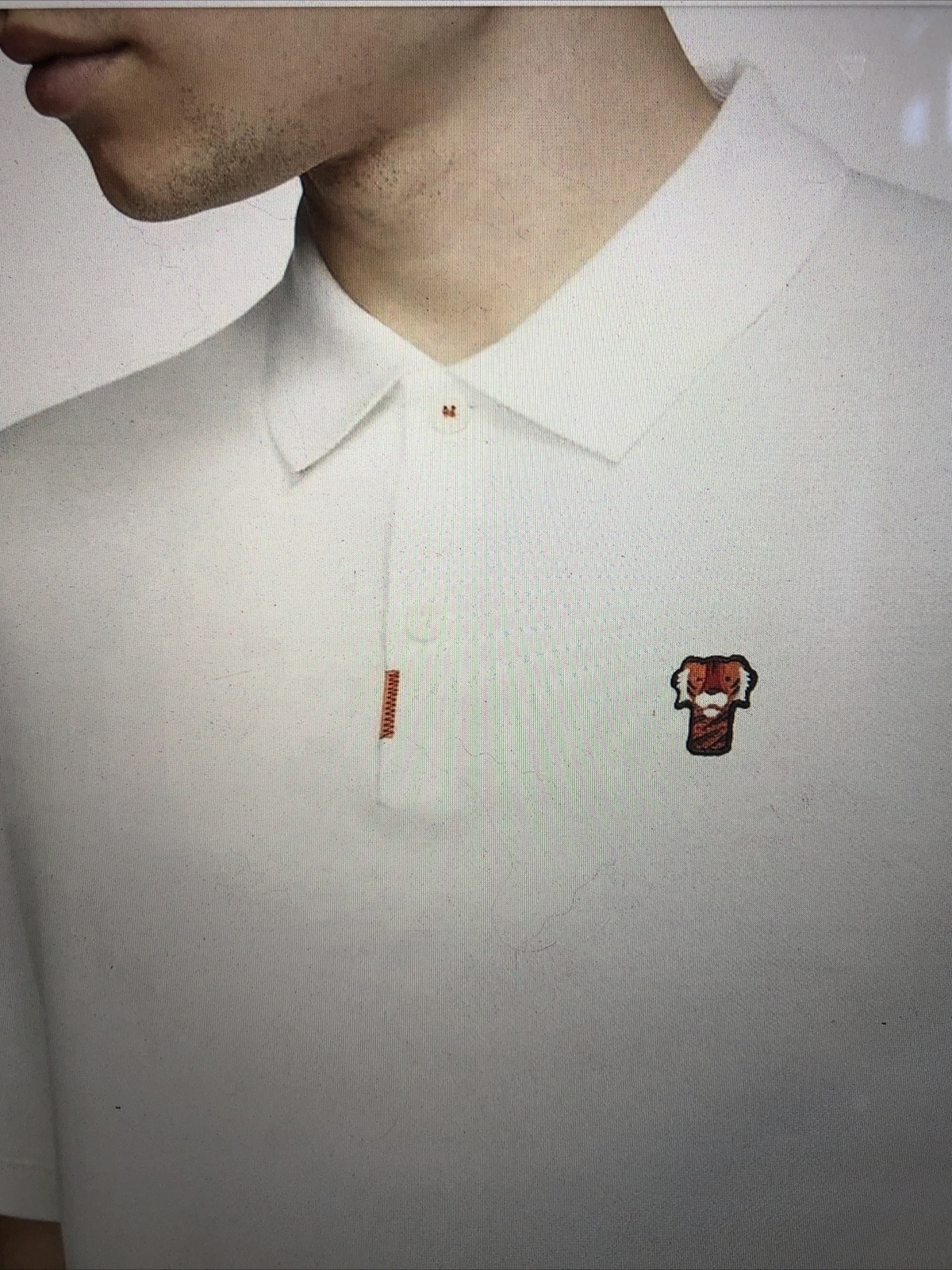 Tiger Woods Frank Patch Polo Size Small PGA WHITE shirt 2019 by NIKE gallery