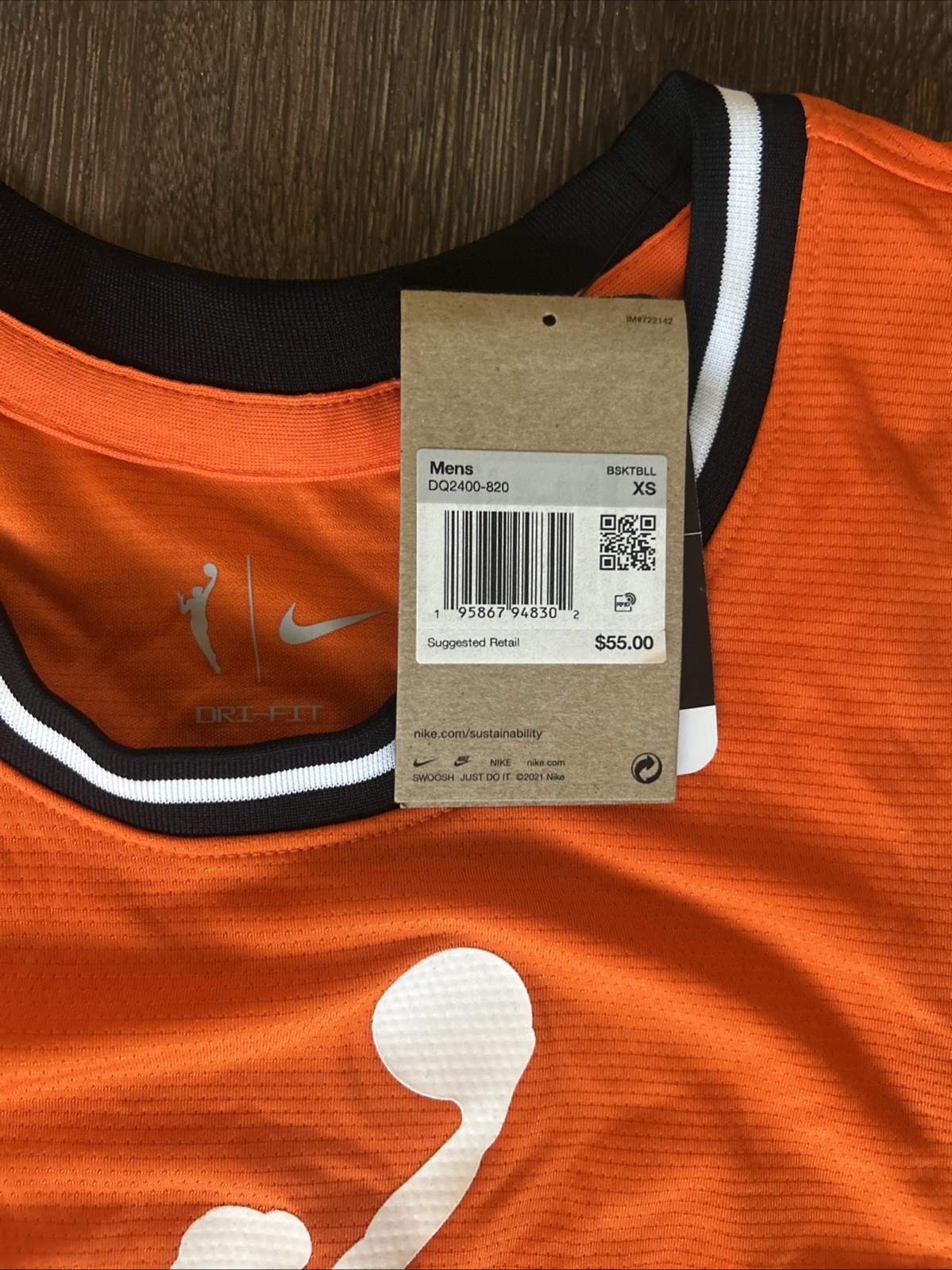 Nike Courtside Dri-FIT WNBA Logo Tank Top Jersey Orange DQ2400 820 Caitlin Clark gallery