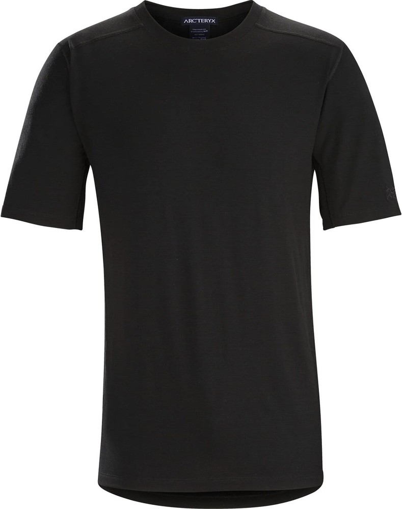 NWT Mens Arc’teryx Leaf Black Cold WX Short Sleeve Wool Shirt AR sz S
