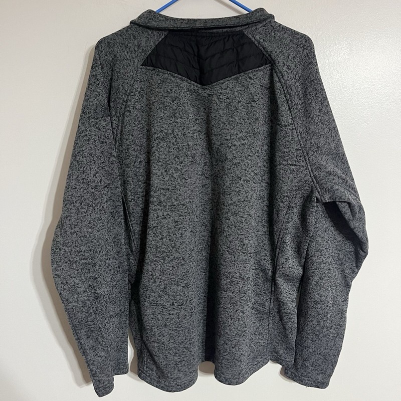 NRA Mens Pullover Jacket 1/4 Zip Black Gray Logo Mock Neck Size 2XL gallery