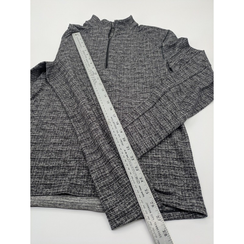 Lululemon Men's Surge Warm 1/2 Zip Pullover Heathered Gray LM3BJ8S Size MEDIUM gallery