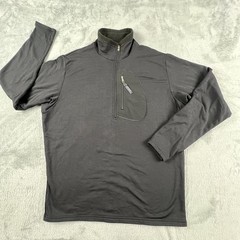Vintage Patagonia Sweater Mens XS(fits M-L) Black R1 Flash Regulator 1/4 Zip Top
