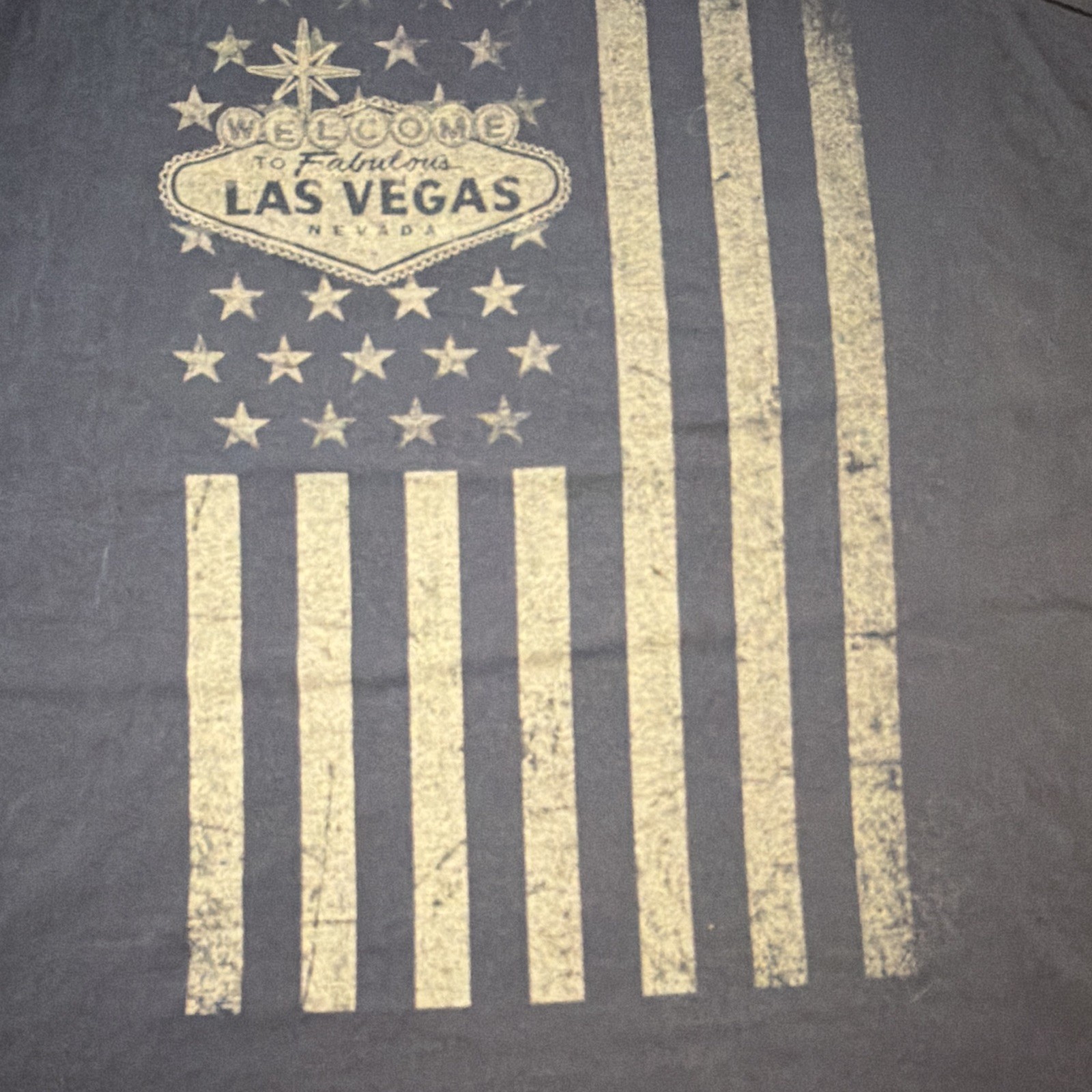 Men's Blue Las Vegas American Flag Graphic Tank Top XL Sleeveless - 0087 gallery