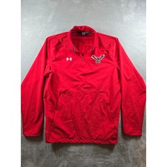 Under Armour Motivate 2.0 Shirt Mens L Red Quarter Zip Hawks Basketball