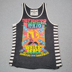 Roots of Fight Tank Top Shirt Men Large Gray TFATK The Fighter and the Kid Gym