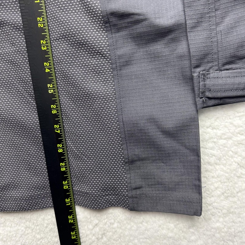 CRYSULLY Shirt Mens 2XL Gray Quarter Zip Tactical Combat Ripstop Mesh Pockets gallery