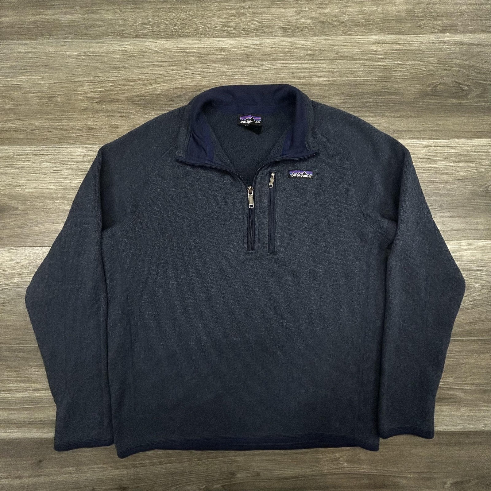 Patagonia Better Sweater 1/4 Zip Jacket Mens Medium Blue Pullover Fleece 25522 gallery