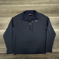 Patagonia Better Sweater 1/4 Zip Jacket Mens Medium Blue Pullover Fleece 25522