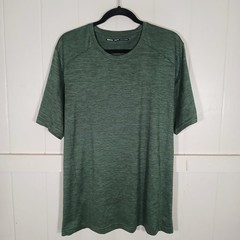 REI Co-op Active Tee Mens Large Tall Green Heathered Performance Shirt