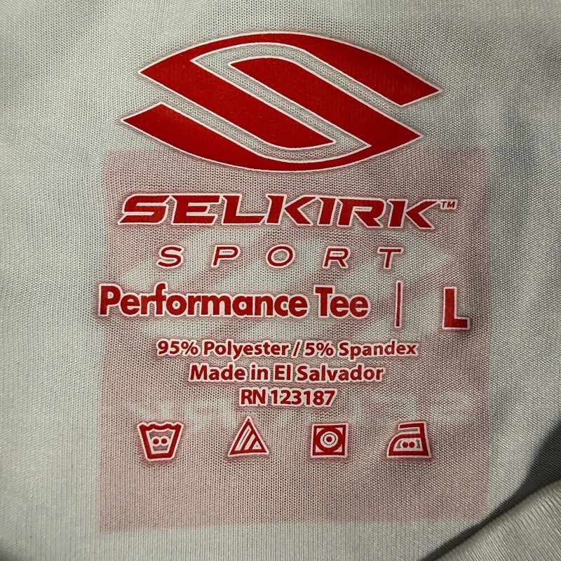 Selkirk Sport Pickleball Performance T Shirt White Short Sleeve Mens Sz L gallery