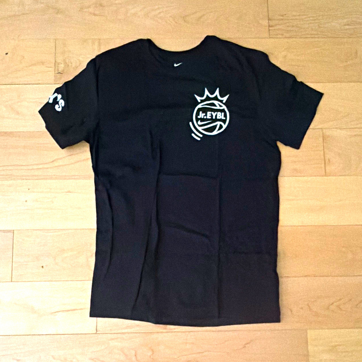 Nike Dri-FIT Jr. EYBL Logo Graphic Black Crewneck Athletic Tee Men’s M gallery