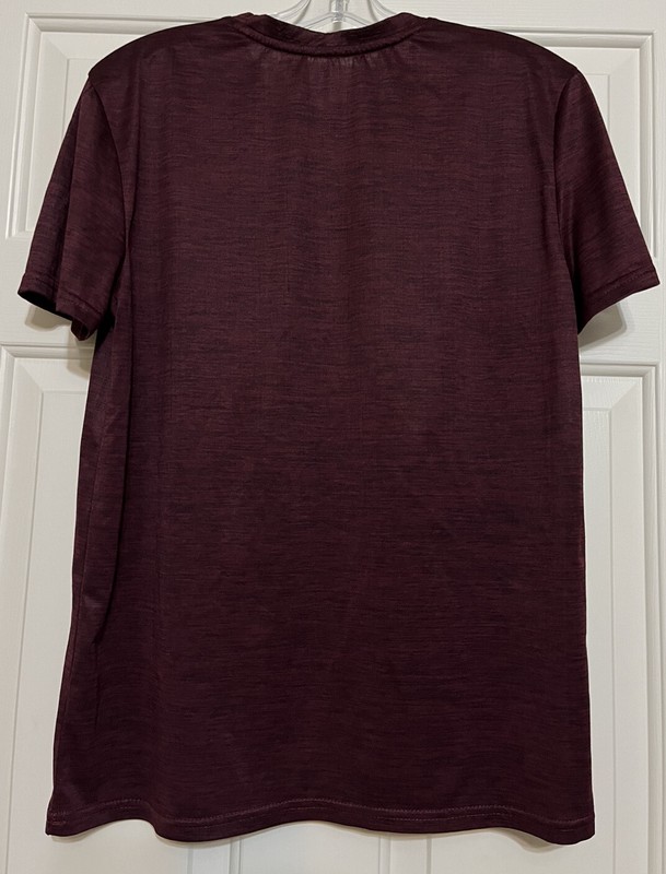 Zelos Size M Maroon Short Sleeve Activewear Shirt Men's gallery