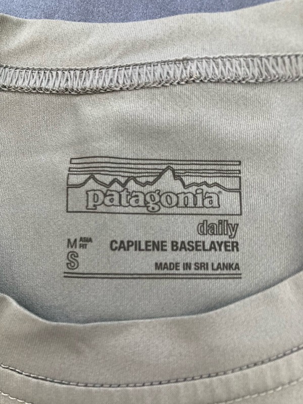 Patagonia Capilene Men's S Gray Lightweight Crew Neck Graphic Logo T-Shirt gallery