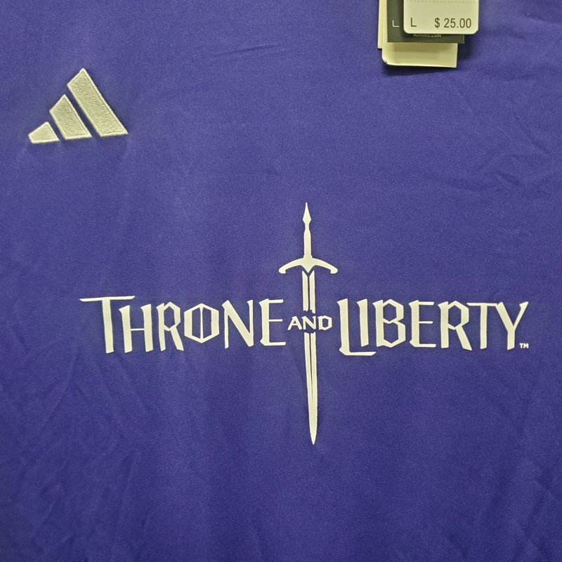 Throne & Liberty x Adidas Soccer Football Jersey Mens LARGE SLIM FIT Esports NWT gallery