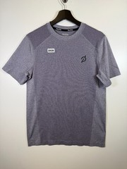 Peloton Mens Crewneck Moisture Wick Gym Athletic T Shirt Purple Size Small