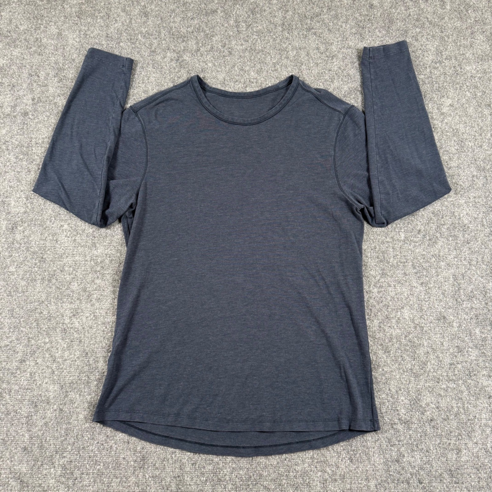 Lululemon Commission Shirt Small Long Sleeve Gray Athletic Training Casual Men's gallery