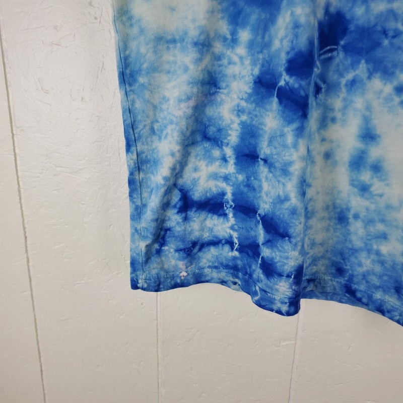 Happy Daze Shirt Mens Medium Blue Tie Dye Crew Neck Short Sleeve Fresh Baked gallery