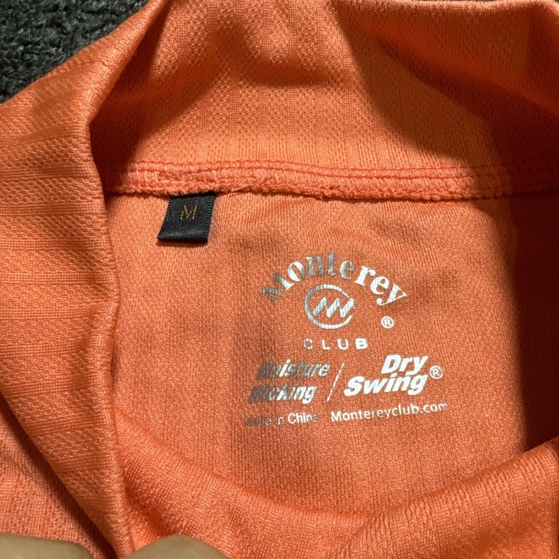 Monterey Men Size Medium Peach Athletic Golf T-Shirt Turtleneck gallery