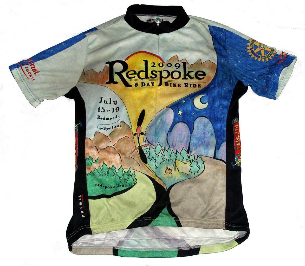 Primal 2009 Redspoke 5-Day Ride Redmond - Spokane 3/4 Zipper Bike Jersey Mn's? M gallery