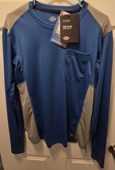 Dickies Temp-iQ 365 Men’s Long Sleeve Crew Neck Colorblock Tee UPF 40+ S