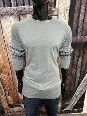 Public Rec LS Cement Gray “Go To” Crewneck Active Knit T Size XXL Mint!