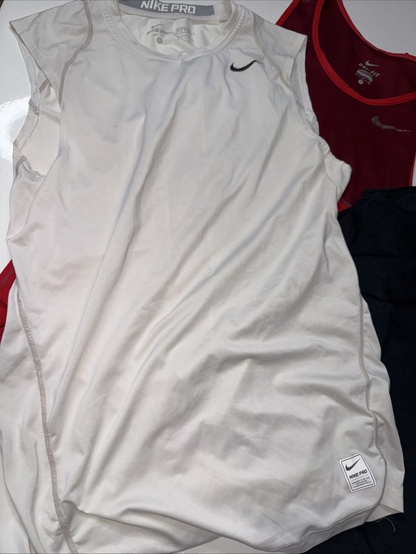 Lot Of 4 Under Armour Nike Men’s Logo Tank Top Sz S gallery
