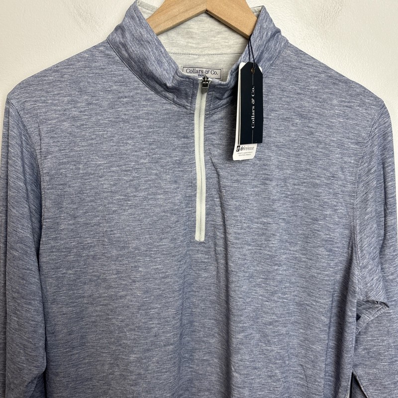 Collars & Co DriRelease Performance 1/4 Zip Pullover Size Small Blue NEW gallery