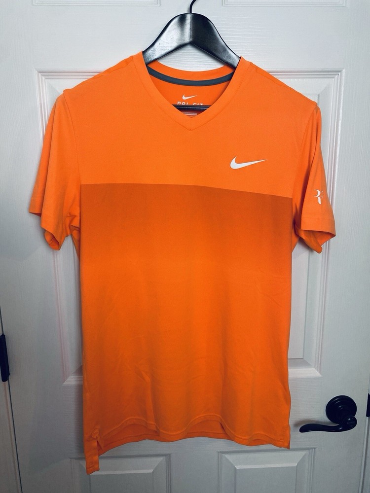 Nike Roger Federer RF 2015 Indian Wells Dubai Crew Tennis Shirt Large Rafa Nadal
