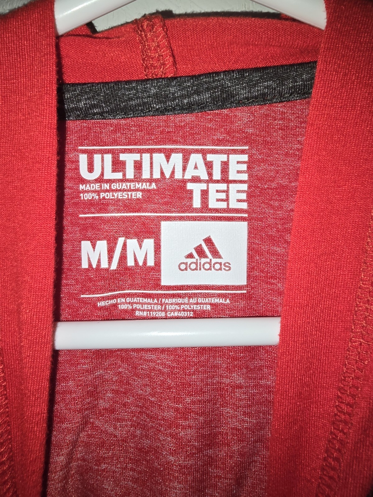 adidas Atlanta Hawks Ultimate Tee Hoodie Men's M Red Pullover Lightweight gallery